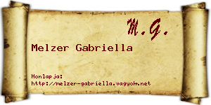 Melzer Gabriella névjegykártya
